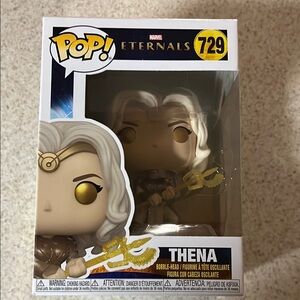 Funko Eternals Thena Figure with Gold and White Accents